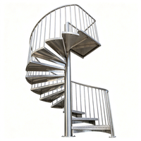 Escalier en colimaçon extérieur à livraison rapide, qualité supérieure pour maison et villa, usage résidentiel