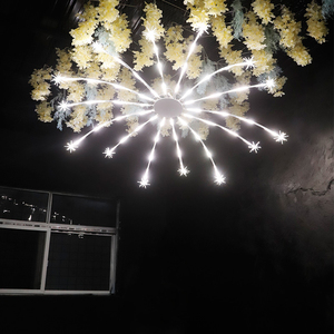 Décoration de <span class=keywords><strong>mariage</strong></span> en fer forgé, lustre en forme de feu d'artifice, étoile lumineuse suspendue au <span class=keywords><strong>plafond</strong></span> avec étoile de mer, ciel étoilé, lumières luminescentes - Product Image 6