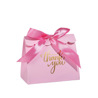 Sacs cadeaux de mariage faits main personnalisés en carton mat avec poignée en ruban pour les cadeaux des invités de la fête de mariage