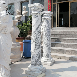 Blve hiện đại đơn giản Thiết kế vườn Hy Lạp trang trí đá tự nhiên cột Trắng cararra đá cẩm thạch Roman trụ cột cho ngôi nhà - Product Image 2