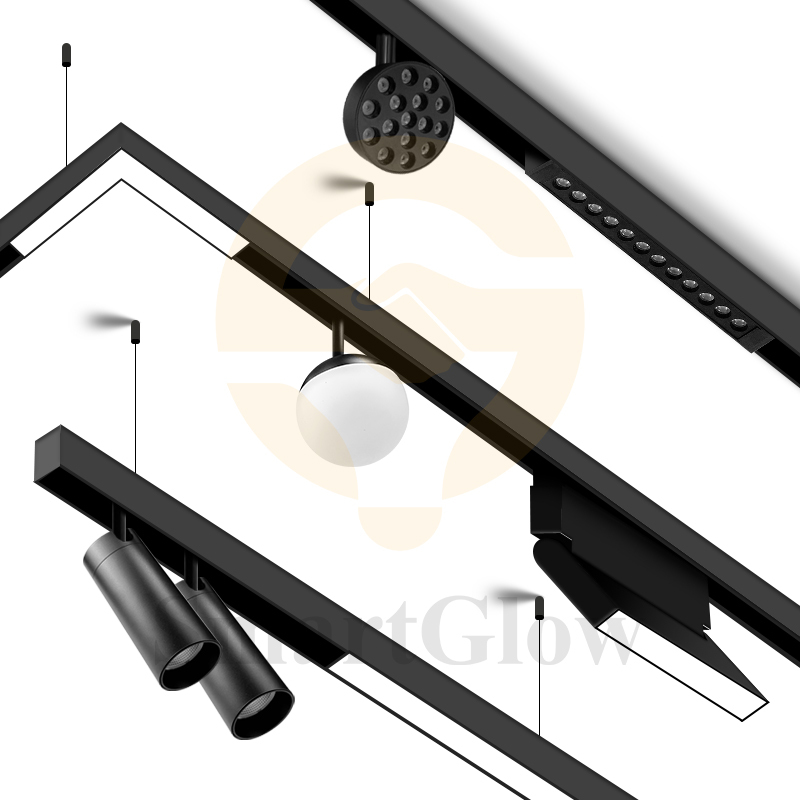 Tuya Smart Intelligent System Apartment Villa Decoration Lighting Stretch Ceiling Soft Film Profile Magnetic Track Light 220V