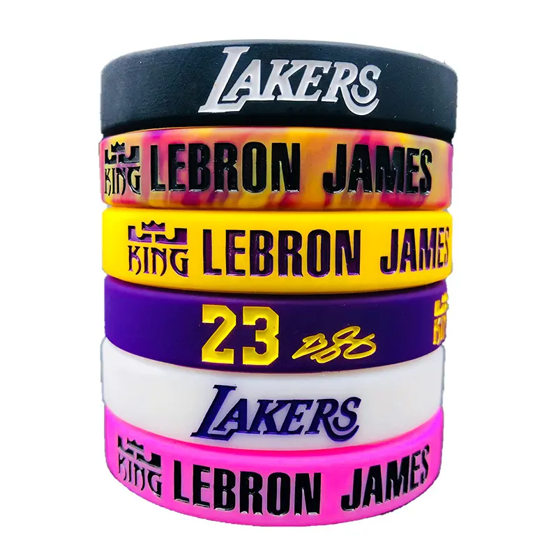 2021 Season Lakers New Team Star bracciale in Silicone bianco luminoso Harden Mitchell Paul Lavin braccialetti con nome personalizzato