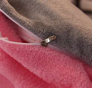 Parure de lit en velours et flanelle, tissu doux et chaud de haute qualité, impression de <span class=keywords><strong>renard</strong></span> rose, 4 pièces, vente en gros - Product Image 5