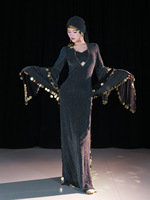 Robe de danse du ventre Nouvelle arrivée Ensemble de robe de style folklorique pour groupe de danse orientale Costume de danse du ventre