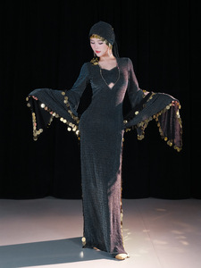 Abito per Danza del Ventre Nuova Collezione Set Stile Folk per Gruppo di Danza Orientale Costume per Danza del Ventre - Product Image 4