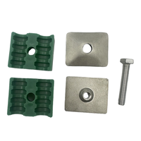 Collier de serrage pour tuyau en plastique série légère DIN3015 à double trou avec plaque et boulons en acier inoxydable 304