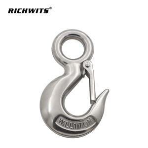 Gancho de Carga de Acero Inoxidable Estilo Americano S320, Gancho Deslizante Tipo Ojo, Función Antidesprendimiento, Gancho Marino para Eslingas - Product Image 2