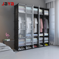 Armoire de rangement pliable DIY JAYA, meuble de rangement en plastique à assembler, étagères modernes minimalistes, tiroir de chambre à coucher