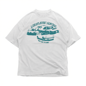 T-shirt unisex in cotone pesante per amanti delle auto d'epoca, maglietta classica con auto, regalo per lui, maglietta con veicoli retrò - Product Image 2