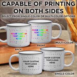 Mug à café personnalisé avec texte et logo sur mesure, tasses en céramique de 13 oz, tasse à thé pour cadeaux, blanc uni - Product Image 6