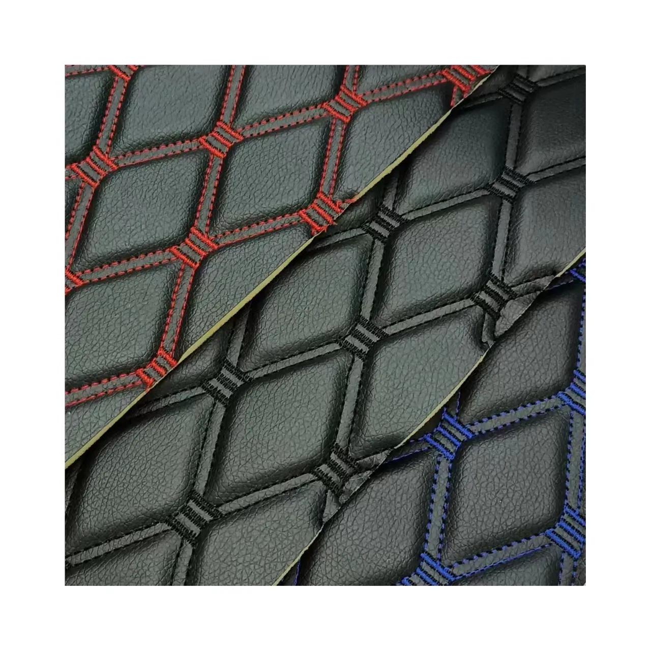 High Quality Car Mat 3D Dimensional Artificial Leather  Sponge Interlayer Scratch Resistant Synthetic Leather