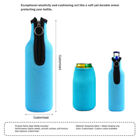Funda de Neopreno Personalizada para Botellas de Cerveza, Aislante, Reutilizable, con Logotipo Sublimado para Promociones