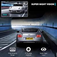 2.45 pouces double objectif cam boîte noire wifi complet petit enregistreur vidéo voiture dvr avec capteur g gps blackvue dash cam hd Vision nocturne 4k