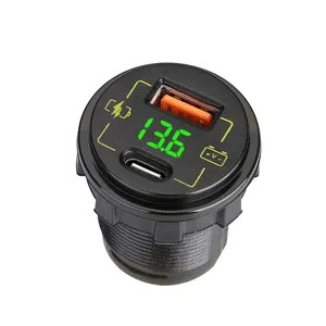 12V 24V Pd Dual USB Batterie Voltmeter Schnell ladung 3.0 Auto ladegerät