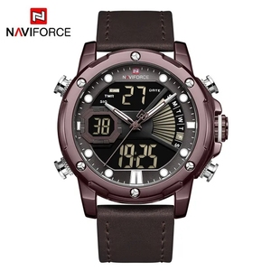 Marca superior <span class=keywords><strong>NAVIFORCE</strong></span> <span class=keywords><strong>9172</strong></span> BGYB Reloj de pulsera de cuarzo de lujo Acero Impermeable Pantalla dual Fecha Reloj Pantalla LCD Relojes deportivos para hombres - Product Image 5
