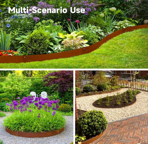 Bordure de jardin en métal flexible, aspect rouillé - Product Image 2