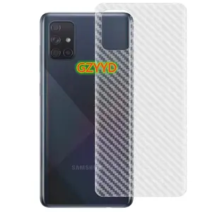 3D Sợi Carbon Bảo Vệ Màn Hình Sticker Cho Samsung A71 Cover Quay Lại Bảo Vệ Guard Phim