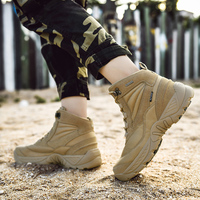 Yeni yüksek üst açık yürüyüş Sneakers erkekler için süet deri çizmeler çöl botları boyutu 40-47 için spor