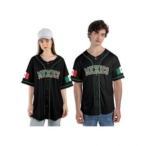Factory New Design Fashion High End Sports Trend Botton Breathable Quick Dry Baseball Jersey - Product Image 1