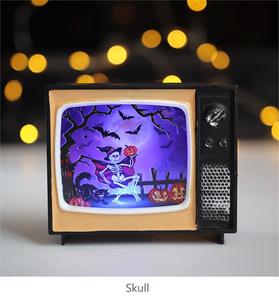Halloween Retro TV Desain Dekorasi Rumah Kantor dan Asrama Dekorasi Fit Vintage Desktop Ornamen - Product Image 5
