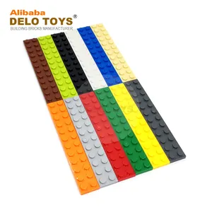 델로 장난감 (16 색) 플라스틱 건물 벽돌 블록 2*12 플레이트 2x12 (NO.2445)