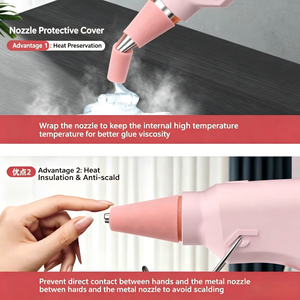 Pistola de Pegamento Caliente Mini Eléctrica de Plástico, 1/4 de Diámetro, Alta Viscosidad, para Manualidades, Bricolaje, Uso Doméstico, Artículos Hechos a Mano para Niños, 60 - Product Image 5
