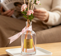 Diffuseur de parfum en verre transparent avec ruban décoratif, diffuseur d'arômes pour la maison et la chambre, cadeau, vente en gros