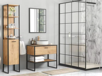 Prima moderne luxe haut de gamme salle de bain vanité meubles bois contreplaqué armoire de toilette tiroirs pour Villas appartement céramique