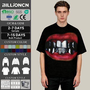 Custom 100% Cotton Oversized Heavy Weight Heat-Transfer Printing <b>Vintage</b> Breathable Full Print <b>Graphic</b> <b>Tee</b> Cropped Men's T-shirt - Product Image 1