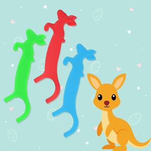 36 Palillos Dentales para Niños con Sabor a Chicle, en Forma de Canguro, Coloridos, para el Cuidado Dental - Product Image 1