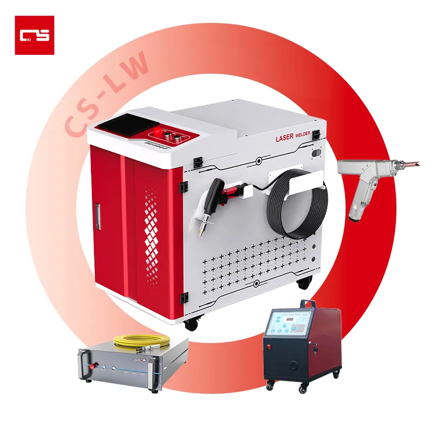 Máquina de soldadura láser de alta precisión asequible y rentable, sistema de refrigeración por agua, soldador láser para acero al carbono y aluminio