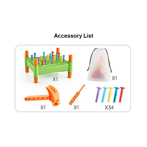 Jouets Montessori pour enfants 2023, <span class=keywords><strong>jeu</strong></span> éducatif pour les ongles, <span class=keywords><strong>marteau</strong></span>, plateau, juguetes novedosos 2023 - Product Image 2