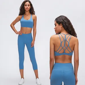 Align Cross Beauty Shock-Proof Ondersteuning Ondergoed Vrouwelijke Training Fitness Yoga Meisjes Cross Terug Designer Sportbeha