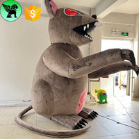 3m Festival Géant Événement Gonflable Animal en Peluche Personnalisé 10ft Publicité Dessin Animé Rat Gonflable pour Promotionnel A10515