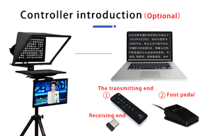 TYSTVideo Radio Broadcast Equipment Teleprompter 24 pulgadas Monitor Teleprompter mini teleprompter portátil con control remoto - Product Image 3