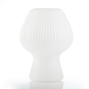 Nuevo diseño soplado a mano respetuoso con el medio ambiente moderno ópalo blanco mate brillante pantalla de lámpara de cristal grande para cubiertas de luz - Product Image 2