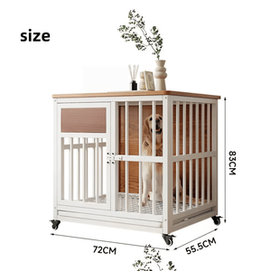 La gabbia per <span class=keywords><strong>cani</strong></span> di lusso di grandi dimensioni con ruote a scomparsa e trattamento superficiale resistente la rende adatta all'uso domestico - Product Image 5