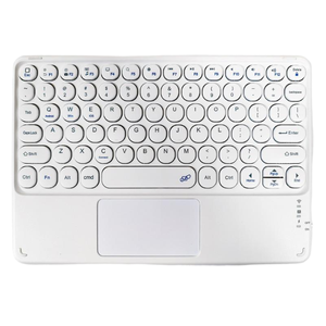 Keyboard nirkabel BT, untuk ponsel Tablet Laptop 9.7-11 inci penggunaan Desktop tidak berisik desain sangat ramping Touchpad - Product Image 2