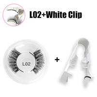 Faux cils magnétiques 3D Cils magnétiques réutilisables avec 4 cils magnétiques Aimant Faux cils Extension Outils de maquillage