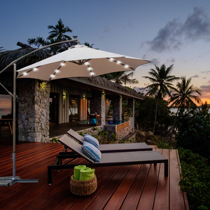 Parapluie <span class=keywords><strong>de</strong></span> loisirs pour le jardin Perles LED <span class=keywords><strong>de</strong></span> jardin suspendues avec lumière Parapluie banane Publicité solaire Villa Parapluie parasol extérieur - Product Image 2