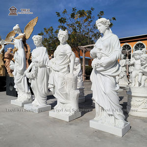 等身大手彫りデザインヨーロピアンスタイル白大理石4シーズン女神像屋外公園ヴィラ用途 - Product Image 4