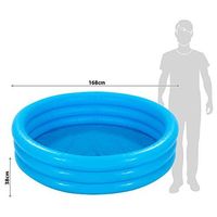 Intex 58446 Größe 168 cm x 38 cm Outdoor Wasserspaß Kristallblauer Dreiring Aufblasbarer Planschpool für Babys
