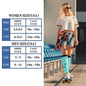 <span class=keywords><strong>Chaussettes</strong></span> <span class=keywords><strong>de</strong></span> course à haute compression pour genou <span class=keywords><strong>de</strong></span> sport élastique à la mode pour femmes Coussin <span class=keywords><strong>de</strong></span> fitness athlétique Conception <span class=keywords><strong>de</strong></span> confort Logo du corps - Product Image 3