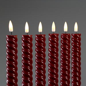 Juego de 6 Velas Cónicas LED sin Llama de Parafina de Matti, con 10 Llaves, Efecto 3D de Llama Realista - Product Image 6