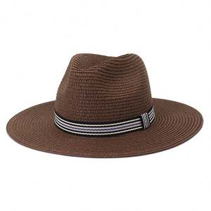 หมวกปีกกว้างสำหรับเดินทางช่วงฤดูร้อน รุ่น J354 หมวกปานามา หมวกฟางกันแดด หมวกทรงทริลบี้ หมวกแจ๊ส หมวกเฟโดรา - Product Image 1