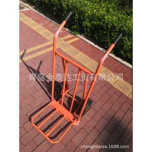 Hand Cart <b>Foldable</b> Steel 2 Wheels Red Industrial Warehouse <b>Trolley</b> HT1894M - Product Image 3