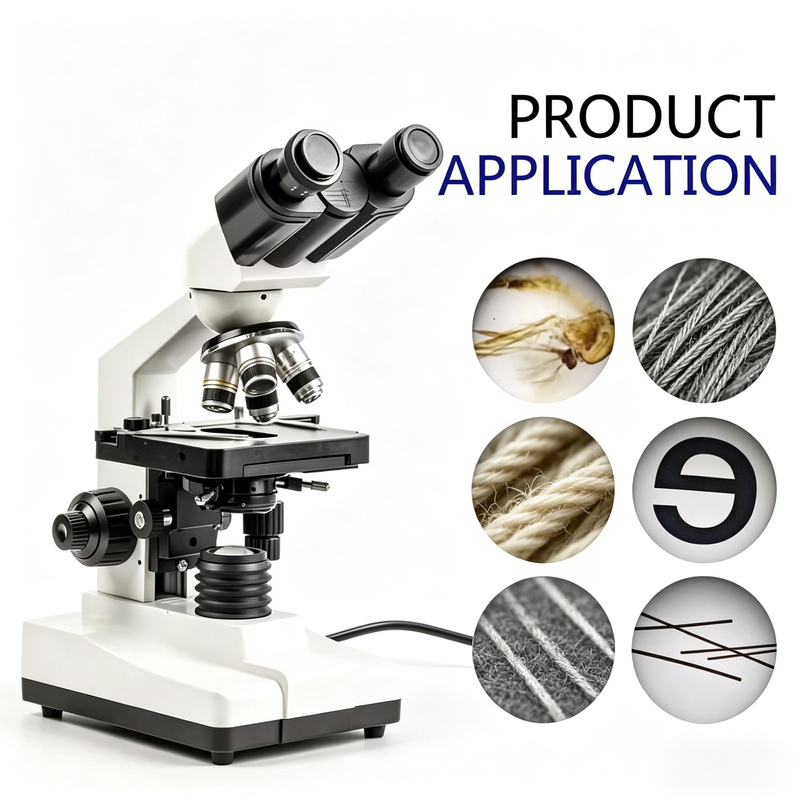 Binocular Biological Microscope 45 Inclined Head