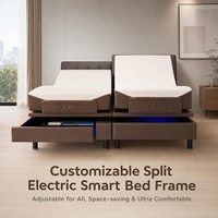 Sommier de lit électrique réglable King Size avec tiroirs de rangement sous le lit, mobilier de chambre moderne