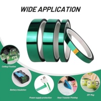 Pita PET Hijau 0.05mm Pita Masker Solder PCB 6mm-50mm Tahan Suhu Tinggi untuk Elektronik