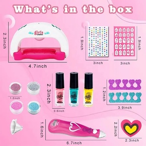 Samtoy, juego de simulación, máquina de <span class=keywords><strong>uñas</strong></span> de belleza, juegos de maquillaje <span class=keywords><strong>para</strong></span> niños <span class=keywords><strong>para</strong></span> <span class=keywords><strong>niñas</strong></span>, <span class=keywords><strong>Kit</strong></span> de maquillaje, esmalte de <span class=keywords><strong>uñas</strong></span> de juguete con exquisito modelo de pegatina - Product Image 3